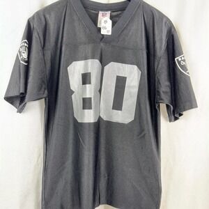 JERRY RICE‎ HOF Reebok Oakland Raiders Jersey NFL FOOTBALL SILVER BLACK